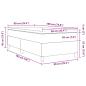 Preview: Boxspringbett mit Matratze Hellgrau Einzel Cordstoff