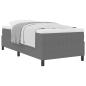 Preview: Boxspringbett mit Matratze Hellgrau Einzel Cordstoff