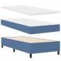 Preview: Boxspringbett mit Matratze Blau Cord-Stoff 90 x 190 cm