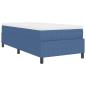Preview: Boxspringbett mit Matratze Blau Cord-Stoff 90 x 190 cm
