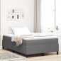 Preview: Boxspringbett mit Matratze Hellgrau Klein-Doppel Cordstoff