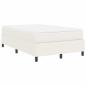 Preview: Boxspringbett mit Matratze Creme Kleines Doppelbett Kordstoff