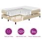 Preview: Boxspringbett mit Matratze Hellgrün Grau Kleines Doppel Cordstoff