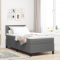 Preview: Boxspringbett mit Matratze Hellgrau 80x200 cm Cordstoff