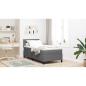 Preview: Boxspringbett mit Matratze Hellgrau 80x200 cm Cordstoff