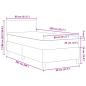 Preview: Boxspringbett mit Matratze Hellgrün Grau 80x200 cm Cordstoff