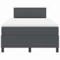 Preview: Boxspringbett mit Matratze Dunkelgrau Kleines Doppelbett Cordstoff