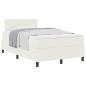 Preview: Boxspringbett mit Matratze Beige Kleines Doppelbett Cord-Stoff