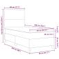 Preview: Boxspringbett mit Matratze Hellgrau 80x200 cm Cord-Stoff