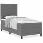 Preview: Boxspringbett mit Matratze Hellgrau 80x200 cm Cord-Stoff