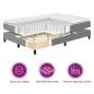 Preview: Boxspringbett mit Matratze Hellgrau 80x200 cm Cord-Stoff