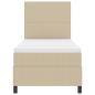 Preview: Boxspringbett mit Matratze Hellbeige 80x200 cm Cordstoff