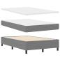 Preview: Boxspringbett Hellgrau und Weiß 120 x 190 cm Cordstoff