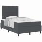 Preview: Boxspringbett mit Matratze Dunkelgrau Kleines Doppelbett Cord-Stoff