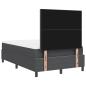 Preview: Boxspringbett mit Matratze Dunkelgrau Kleines Doppelbett Cord-Stoff