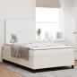 Preview: Boxspringbett mit Matratze Creme Kleines Doppel Cordstoff
