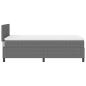 Preview: Boxspringbett mit Matratze & LED Licht Grau 80x200 cm Cordstoff