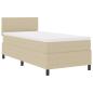 Preview: Boxspringbett mit Matratze & LED Licht Grün Grau 80x200 cm Cordstoff