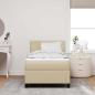 Preview: Boxspringbett mit Matratze & LED Licht Grün Grau 80x200 cm Cordstoff