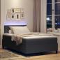 Preview: Boxspringbett mit Matratze & LED Dunkelgrau Kleines Doppelbett Cordura-Stoff