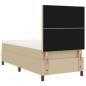 Preview: Boxspringbett mit Matratze & LED Licht Grün Grau 80x200 cm Rippstoff