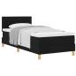 Preview: Boxspringbett mit Matratze Schwarz 80x200 cm Stoff