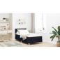 Preview: Boxspringbett mit Matratze Schwarz 80x200 cm Stoff