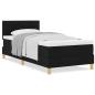 Preview: Boxspringbett mit Matratze Schwarz 90x190 cm Stoff
