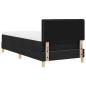 Preview: Boxspringbett mit Matratze Schwarz 90x190 cm Stoff