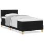 Preview: Boxspringbett mit Matratze Schwarz 80x200 cm Stoff