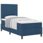 Preview: Boxspringbett mit Matratze Blau 80x200 cm Stoff