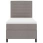 Preview: Boxspringbett mit Matratze Taupe Einzelstoff