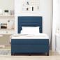 Preview: Boxspringbett mit Matratze Blau Kleines Doppel Stoff