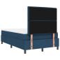 Preview: Boxspringbett mit Matratze Blau Kleines Doppel Stoff
