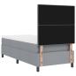 Preview: Boxspringbett mit Matratze Hellgrau 80x200 cm Stoff