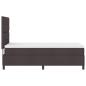 Preview: Boxspringbett mit Matratze Dunkelbraun Einzelstoff