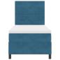 Preview: Boxspringbett mit Matratze Dunkelblau 80x200 cm Samt