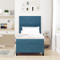 Preview: Boxspringbett mit Kopfteil Dunkelblau 80 x 200 cm Samt