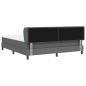 Preview: Boxspringbett mit Matratze in Dunkelgrau, 180x200 cm, Stoff