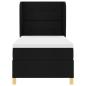 Preview: ARDEBO.de - Bettgestell mit Matratze Schwarz Stoff 90 x 190 cm Bettmatratze