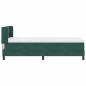 Preview: Boxspringbett mit Matratze Dunkelgrün 90x190 cm Samt