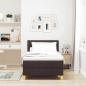 Preview: Boxspringbett mit Matratze & LED Dunkelbraun 90x190 cm Stoff