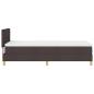 Preview: Boxspringbett mit Matratze & LED Dunkelbraun 90x190 cm Stoff