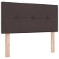 Preview: Boxspringbett mit Matratze & LED Dunkelbraun 90x190 cm Stoff
