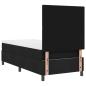 Preview: Boxspringbett mit LED-Lichtleisten Schwarz 90 x 190 cm Stoff