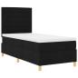 Preview: Boxspringbett Schwarz Stoff 90 x 190 cm Bettmatratze Rechteckig