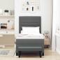 Preview: Boxspringbett mit Matratze & Bank Dunkelgrau 80x200 cm Stoff