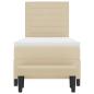 Preview: Boxspringbett mit Matratze & Bank Creme 80x200 cm Stoff
