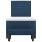 Preview: Boxspringbett mit Matratze & Bank Blau 80x200 cm Stoff