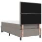 Preview: Boxspringbett mit Matratze & Bank Taupe 90x190 cm Stoff